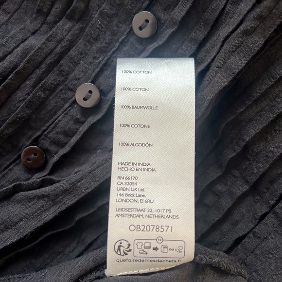 Free People Tate Tunic Black Mini Dress Open Back Lace Up NWOT - Picture 14 of 15